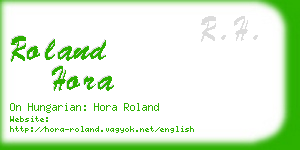 roland hora business card